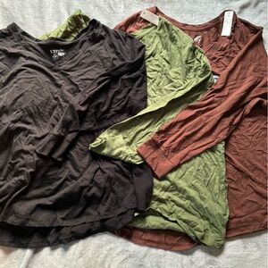 3 long sleeve shirts